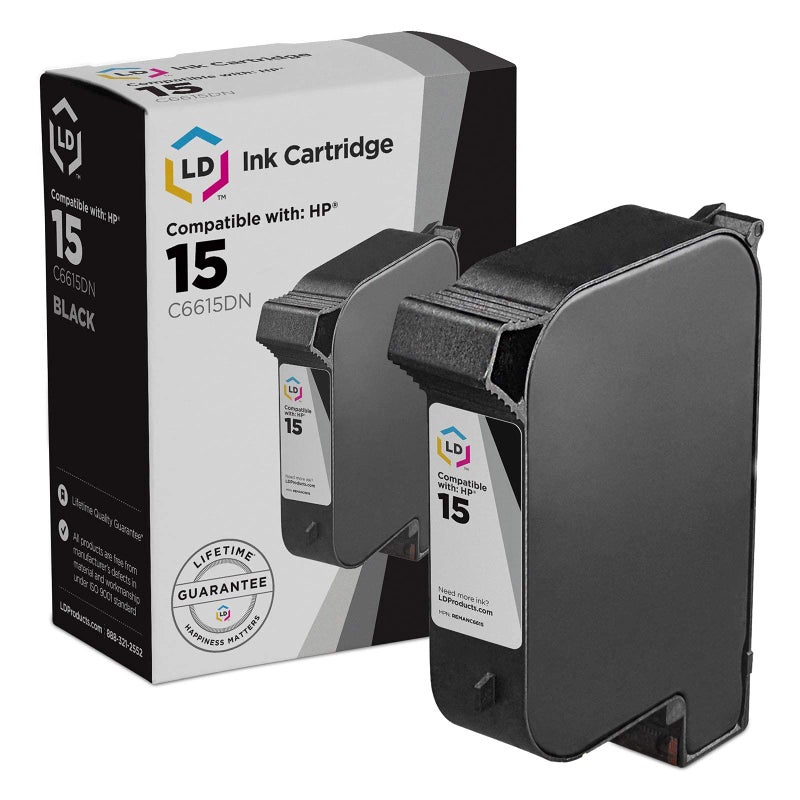 LD Products Remanufactured Ink Cartridge Replacement for HP 15 C6615DN (Black) Compatible with Deskjet 3820 810 810C 812 812C 825 825C 825Cvr 840 840C 841 841C - Image 1